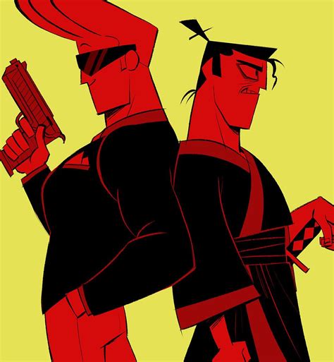 samurai jack and johnny bravo|samurai jack x johnny bravo.